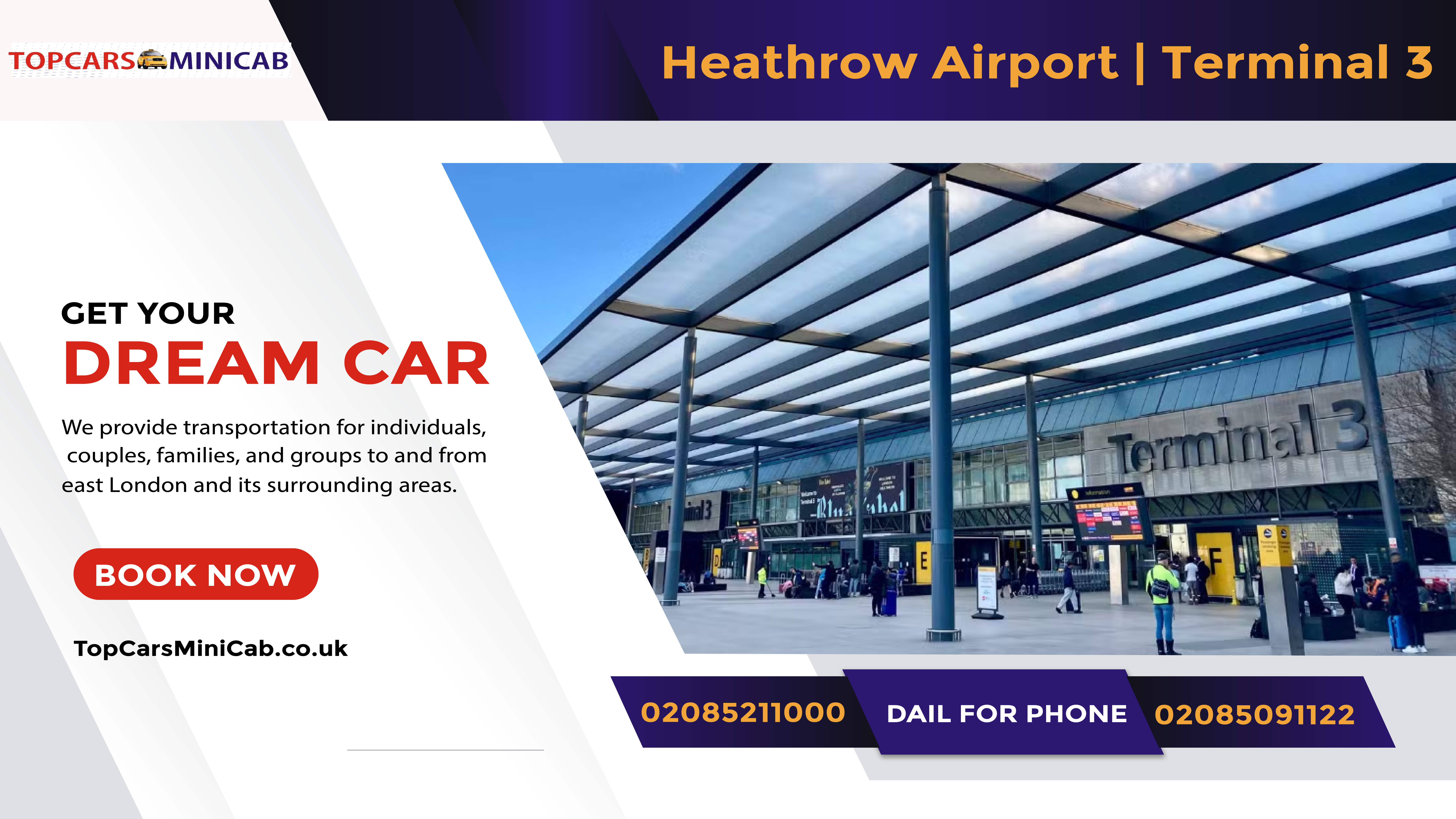 Heathrow Airport Transfer Taxi to Heathrow Airport Terminal 3